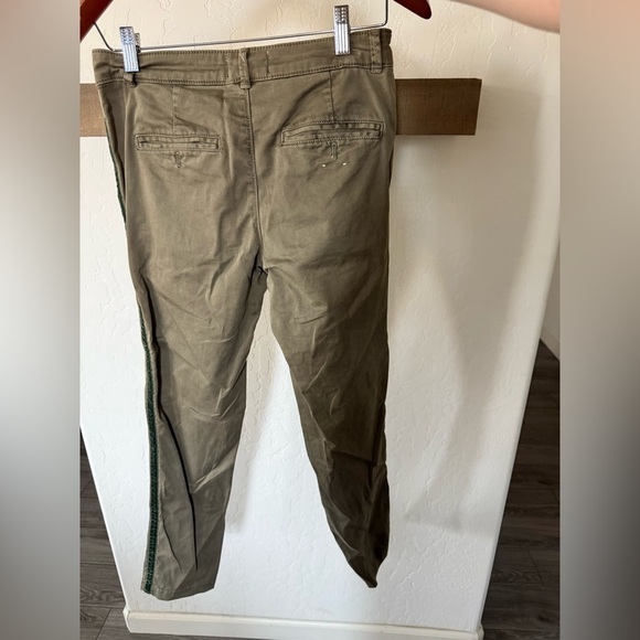 Anthropologie|Relaxed striped chino pants in olive color,size 27•••Boho style - Picture 8 of 14
